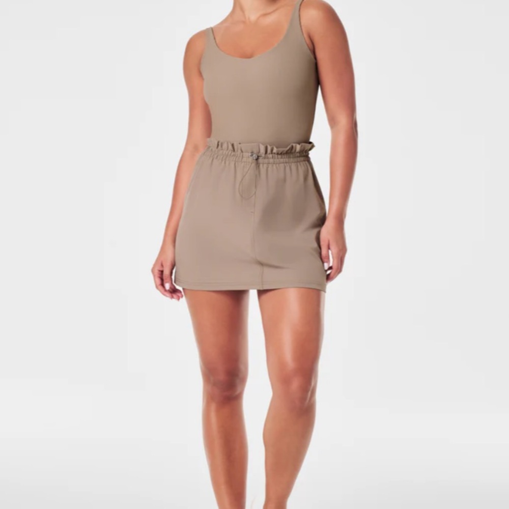 SPANX Tan Mini Skirt for Casual Work